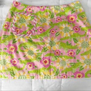 Lilly Pulitzer Croc Monsieur Alligator Skirt